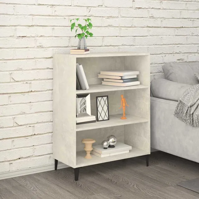 vidaXL Dressoir 69,5x32,5x90 cm bewerkt hout betongrijs grijs, foto 2
