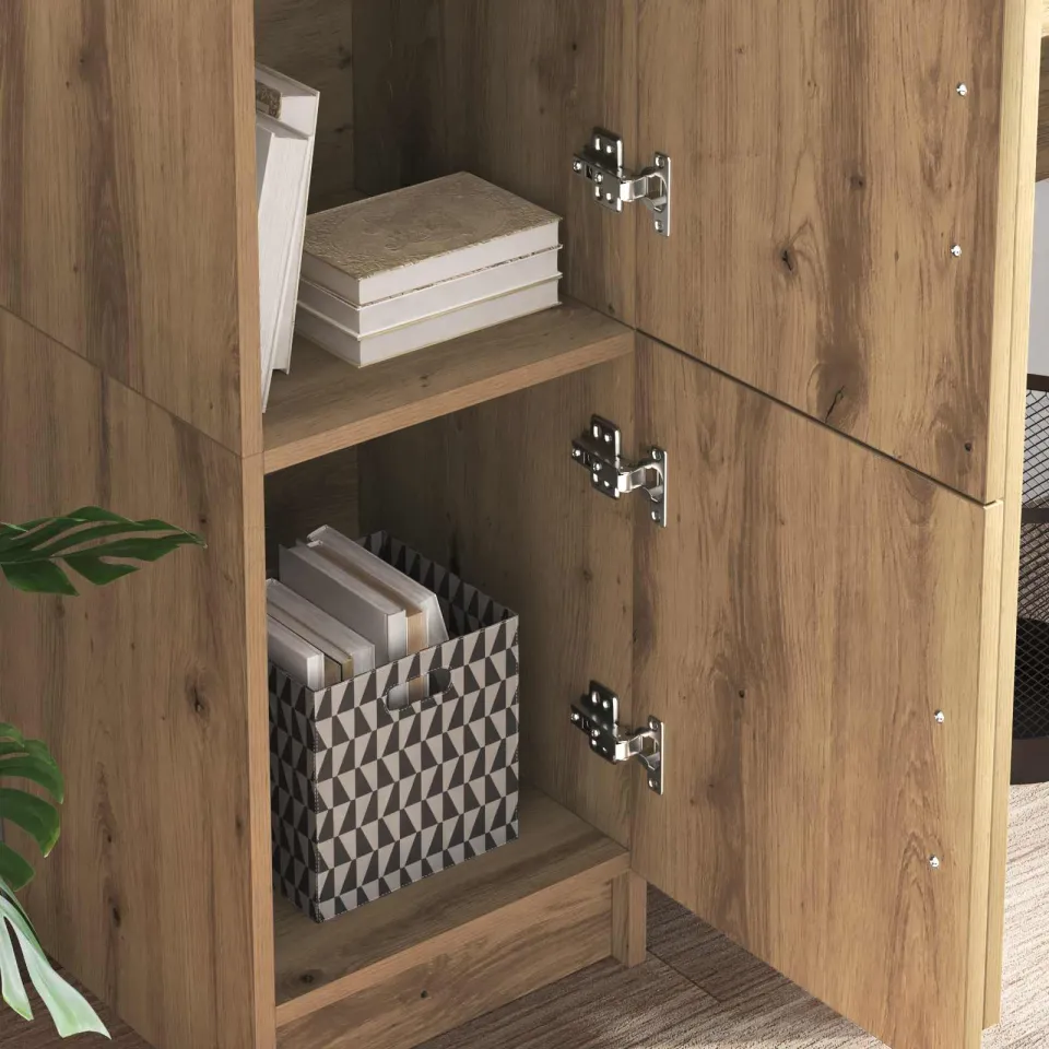 vidaXL Hoge kast Artisan Eiken 31.5 x 32 x 122.5 cm, foto 4