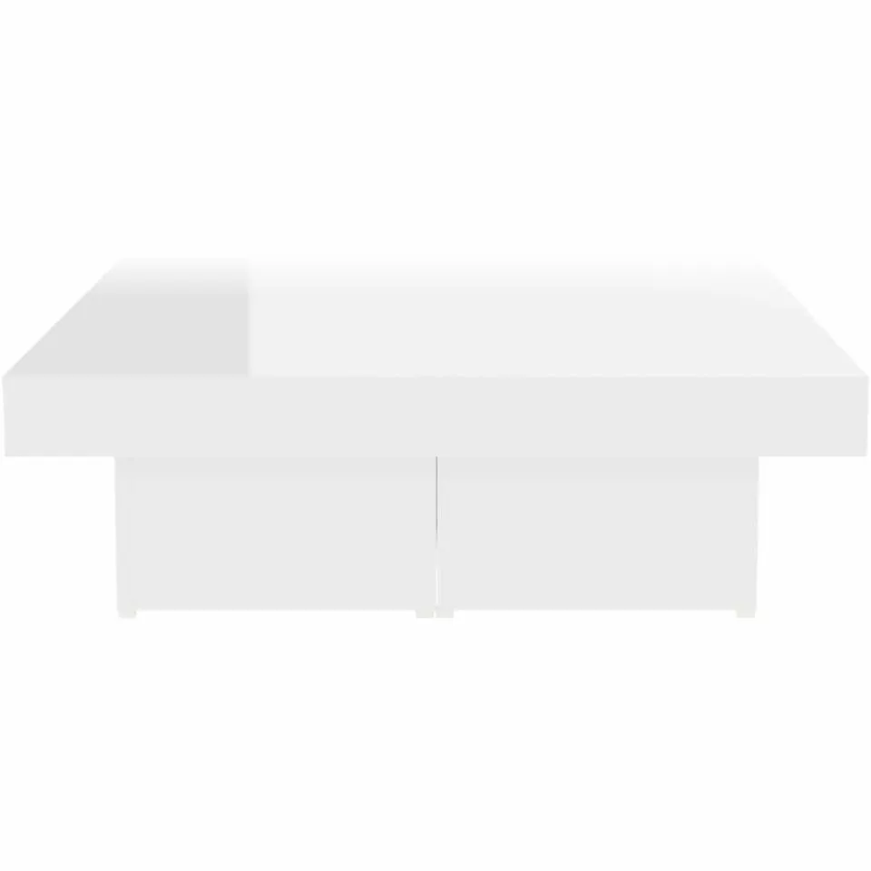 vidaXL Salontafel 90x90x28 cm bewerkt hout hoogglans wit, foto 4