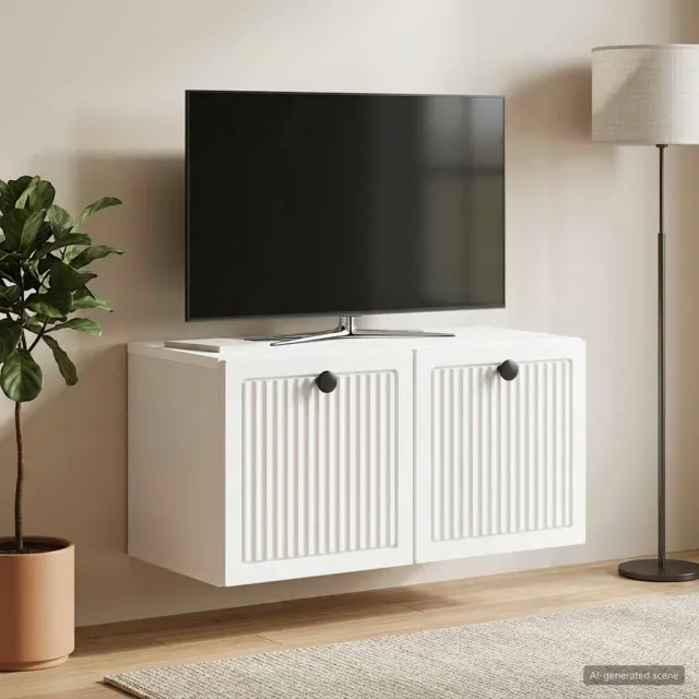 vidaXL Wandbeugel TV-kast 59,5 x 31 x 30 cm Wit, foto 2
