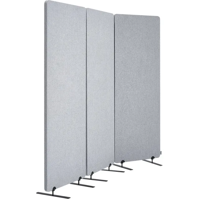 Vevor Scheidingsscherm 184cm 3 Panelen Kantoor Privacyscherm Lichtgrijs