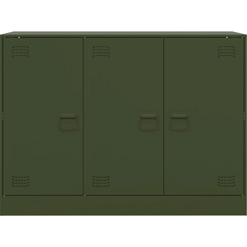 vidaXL Dressoir 99x39x73 cm staal olijfgroen, foto 3