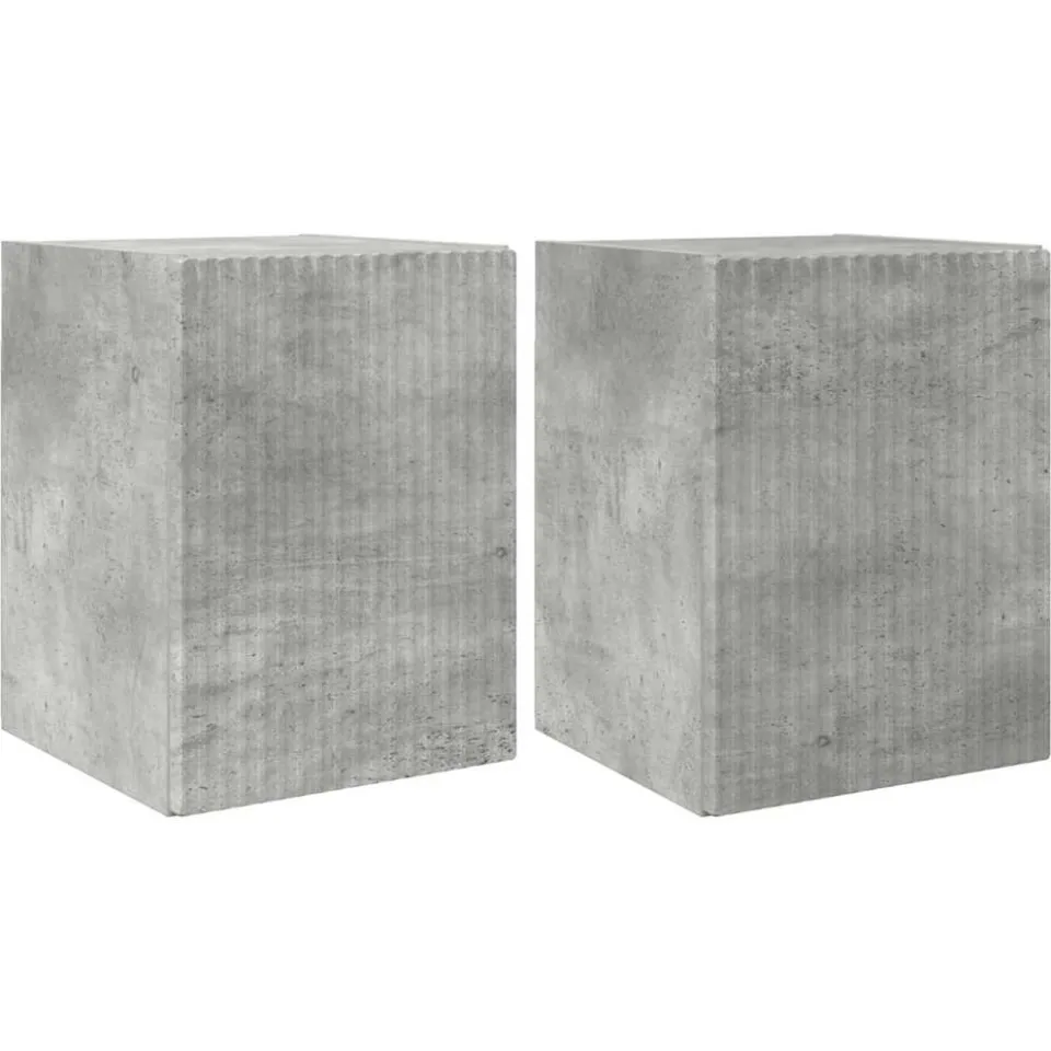 vidaXL TV Wandkast 2 st Betongrijs Bewerkt hout grijs, foto 3
