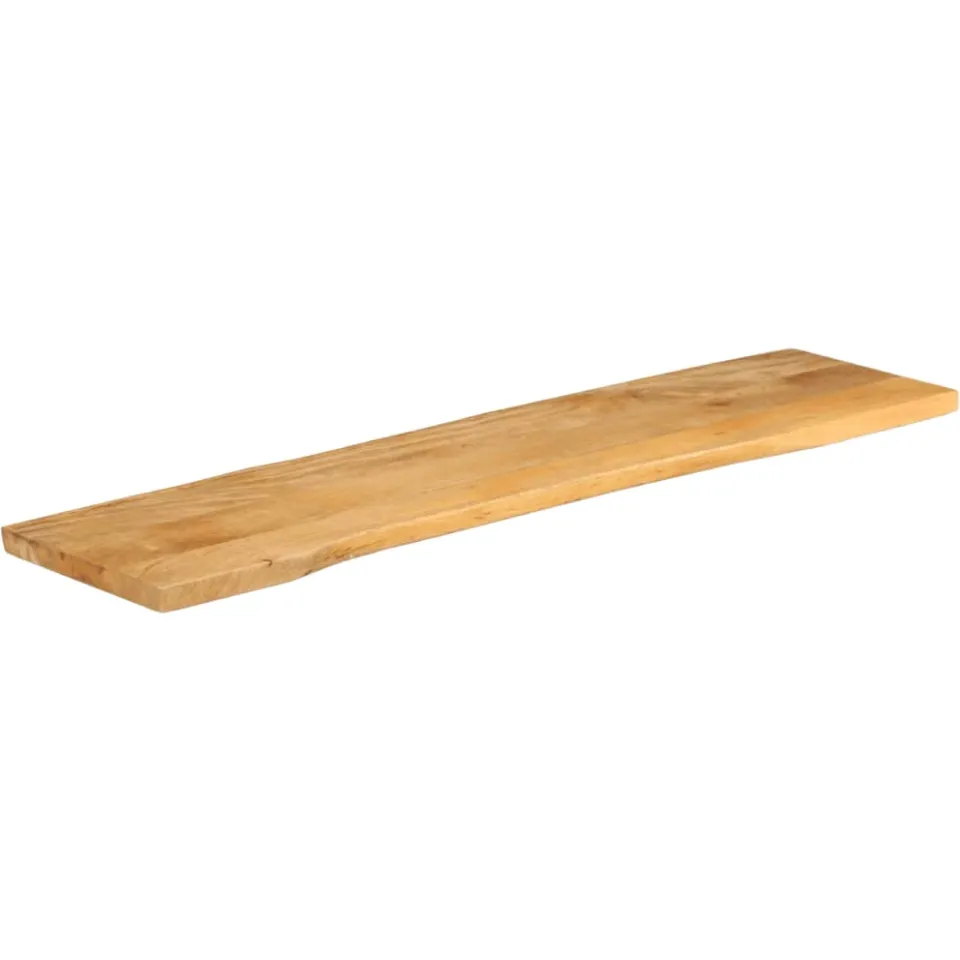 vidaXL Tafelblad met natuurlijke rand 180x40x3,8 cm massief mangohout Bruin