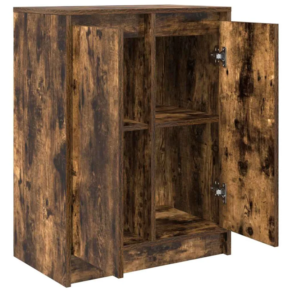 vidaXL Dressoir 57x34x76 cm bewerkt hout gerookt eikenkleurig, foto 4