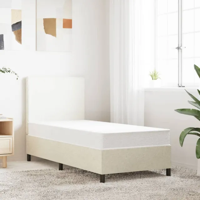 vidaXL Binnenveringmatras middelhard 90x190 cm Single Size wit