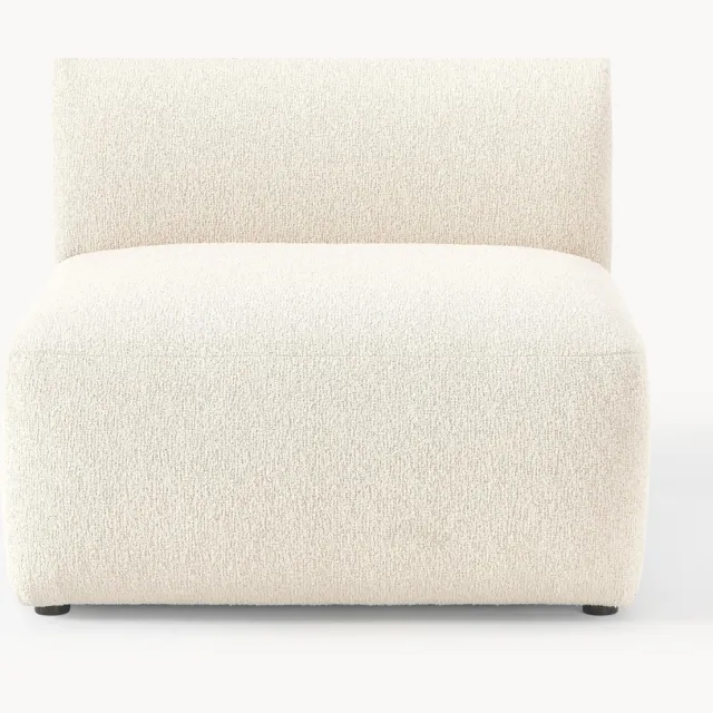 Westwing Collection Bouclé middelste module Sofia Wit