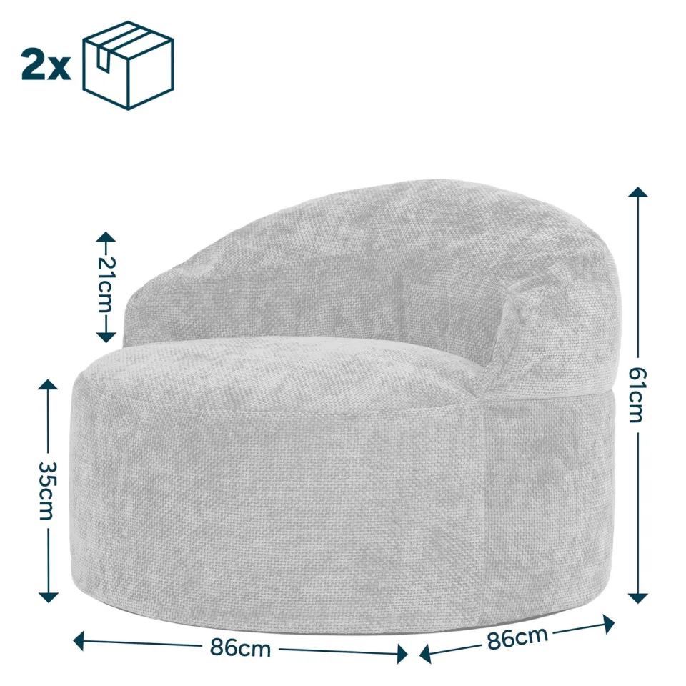 icon - Orb Zitzak Fauteuil - Chenille - Bordeaux, foto 4
