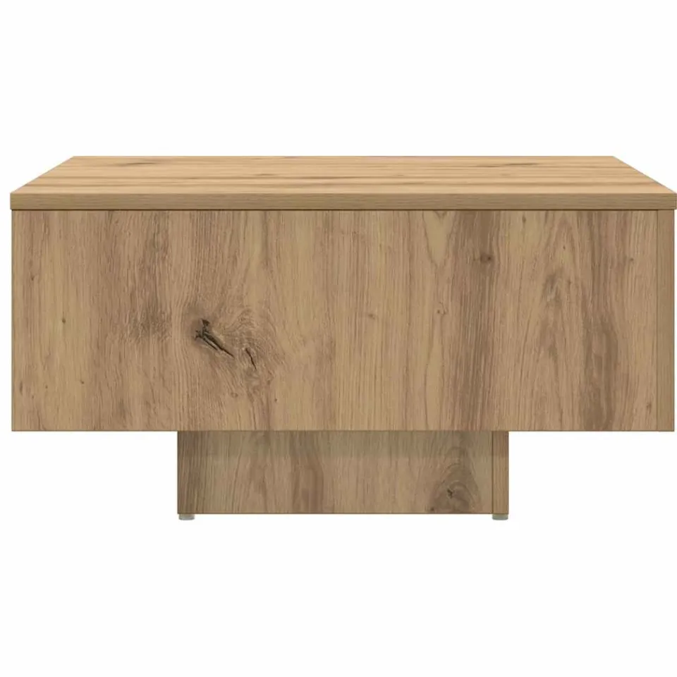 vidaXL Salontafel 60x60x31,5 cm bewerkt hout artisanaal eikenkleur Bruin