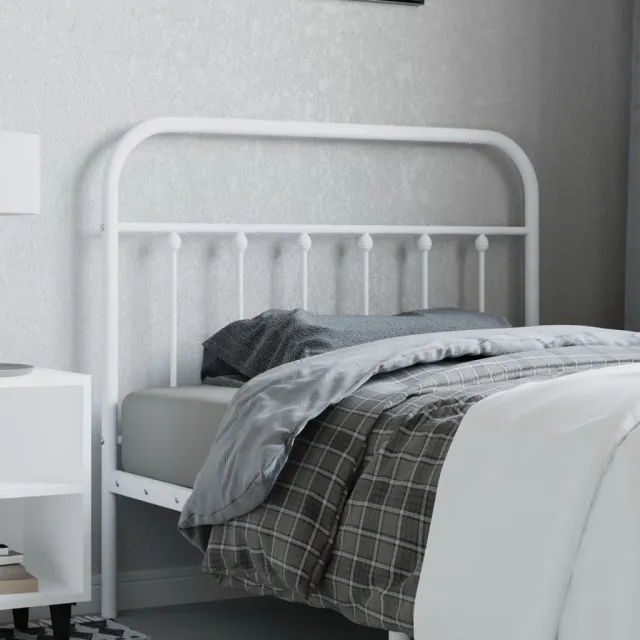 vidaXL Vervangend hoofdbord metaal wit 107 cm