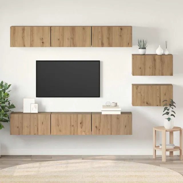 vidaXL Tv-meubelset 8 st Artisan Eiken Bruin