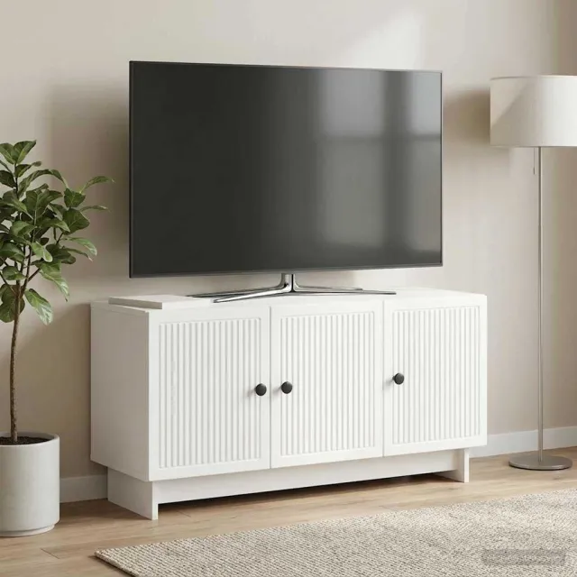 vidaXL TV-kast Wit 99 x 34,5 x 50 cm Bewerkt hout, foto 2
