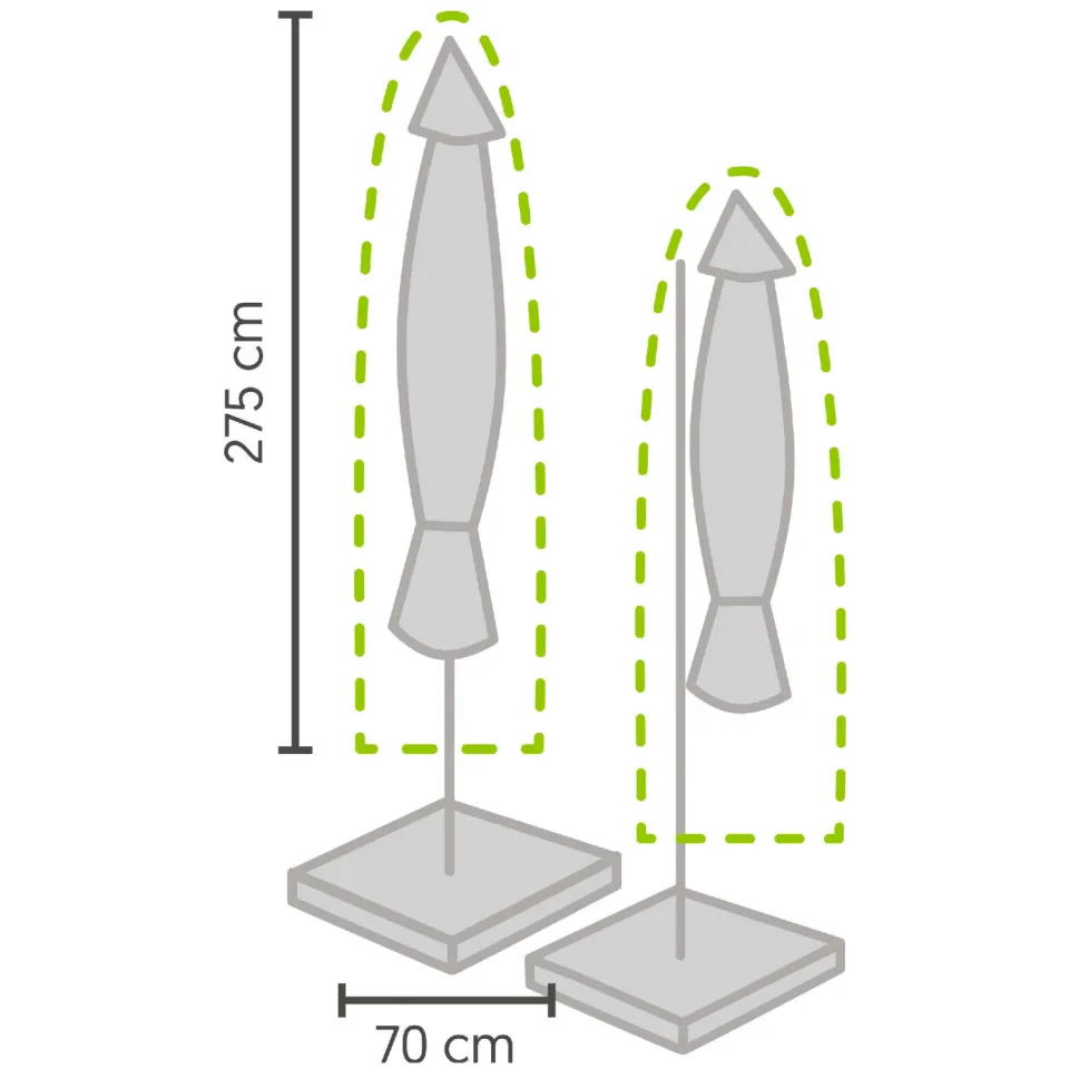 Winza Outdoor Covers parasolhoes XL grijs, foto 4