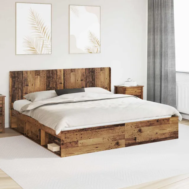 vidaXL Hoofdbord Oud hout PB Bruin