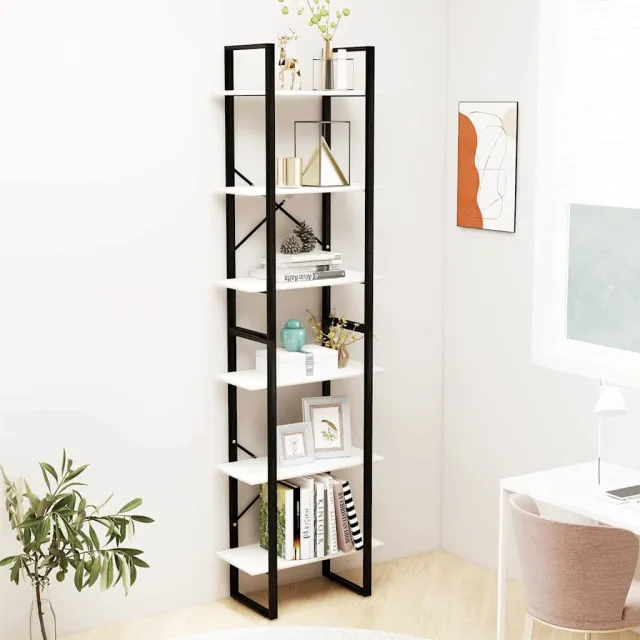 vidaXL Opbergrek 60x30x210 cm massief grenenhout wit