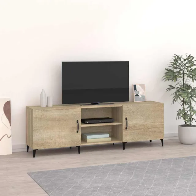 vidaXL Tv-meubel 150x30x50 cm bewerkt hout sonoma eikenkleurig, foto 2