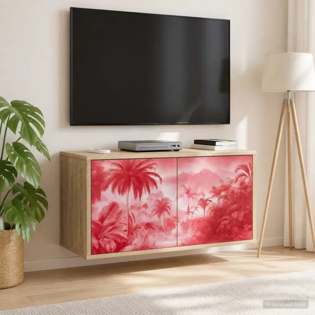vidaXL Wandgemonteerd tv-meubel AACHEN 69 x 33 x 40 cm Sonoma Eiken, foto 2