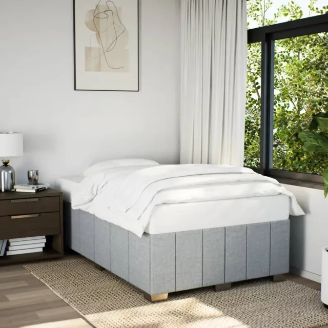 vidaXL Bedframe zonder matras 120x190 cm stof taupe