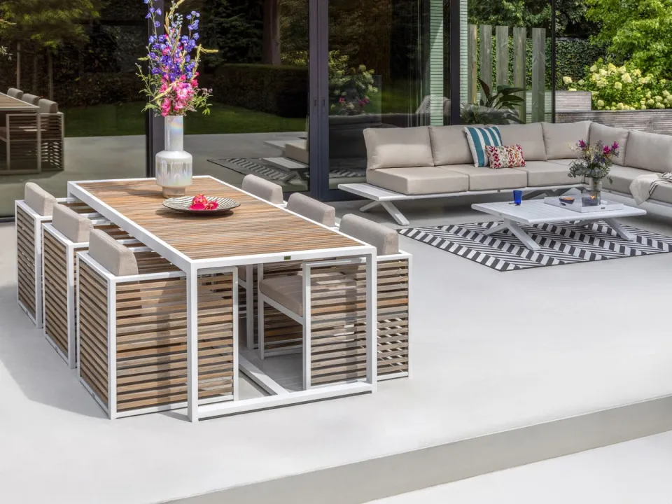 Bellagio tuinmeubelen Bellagio Cadora dining tuintafel 240x100x75cm bruin, foto 3