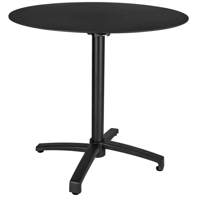 Vega Aluminium tafel voor buiten Taipa rond; 80x72 cm (ØxH); Tafelblad zwart, frame zwart; rond