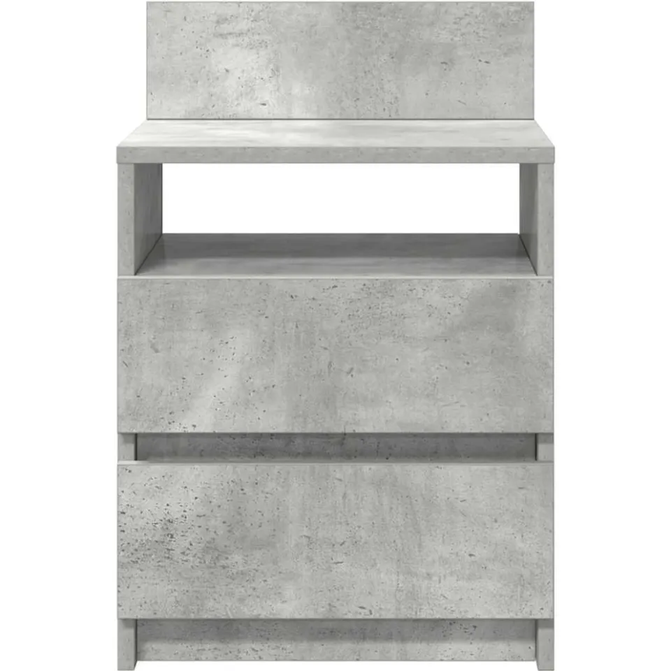 vidaXL Nachtkastjes 2 st met 2 lades 40x33x60 cm betongrijs grijs, foto 4