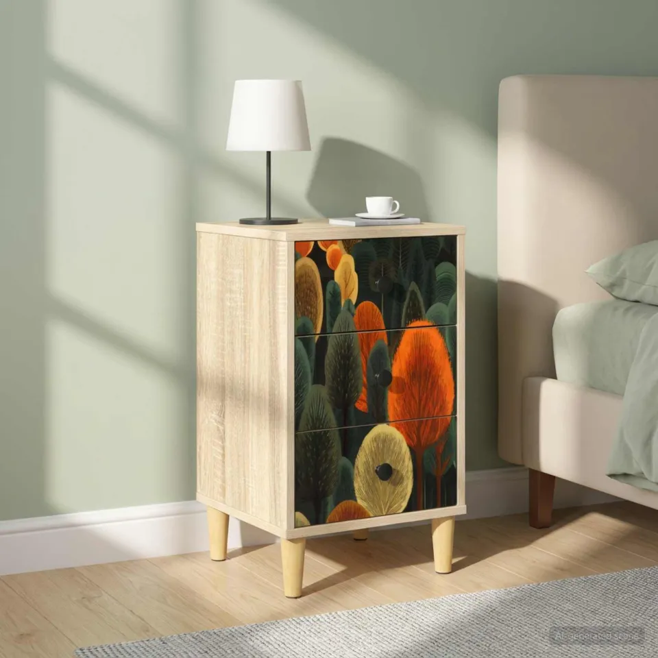 vidaXL Nachtkastje ZAANDAM 2 st Sonoma Eiken 36 x 33 x 60 cm, foto 4