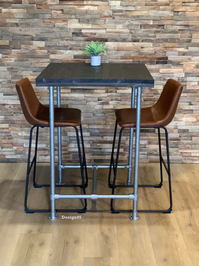 Design85 Industriële - Bartafel - Basic zilvergrijs