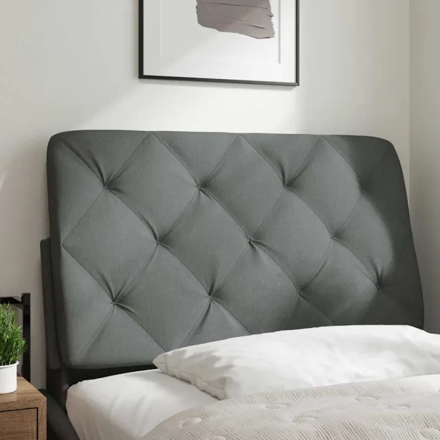 vidaXL Hoofdbordkussen 80 cm stof donkergrijs