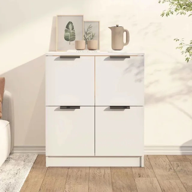 vidaXL Dressoir 60x30x70 cm bewerkt hout wit, foto 2