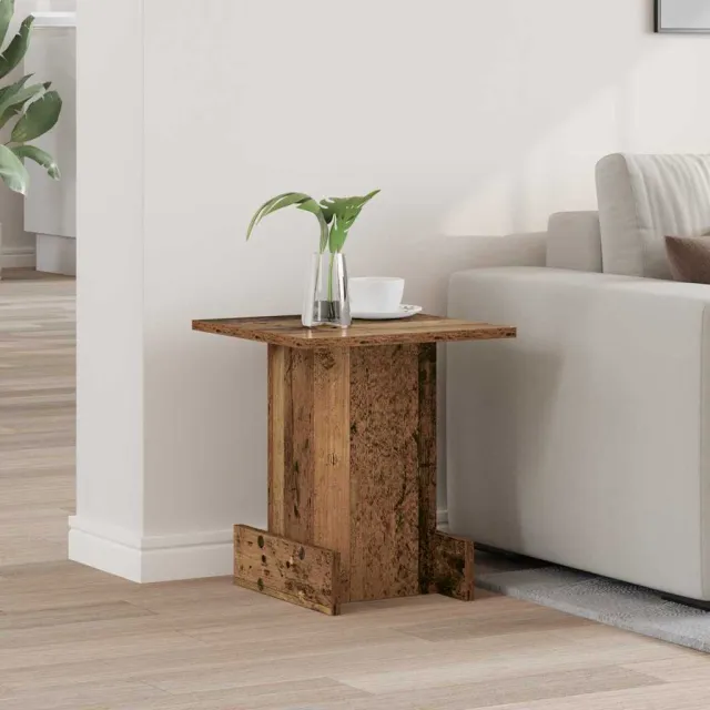 vidaXL Bijzettafel Oudhout 35,5 x 35 x 40 cm Bewerkt hout Bruin