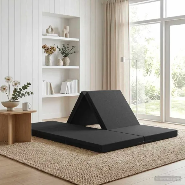 vidaXL Vouwbare Bankbed 70 x 67 x 48 cm Zwart