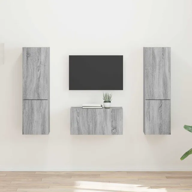 vidaXL Tv-meubelset 5 st Grijs Sonoma Bewerkt hout