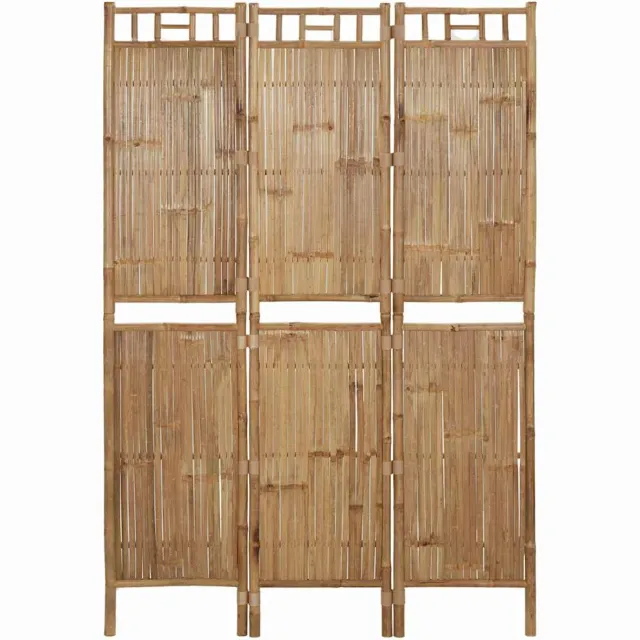 vidaXL Kamerscherm met 3 panelen 120x180 cm bamboe Bruin
