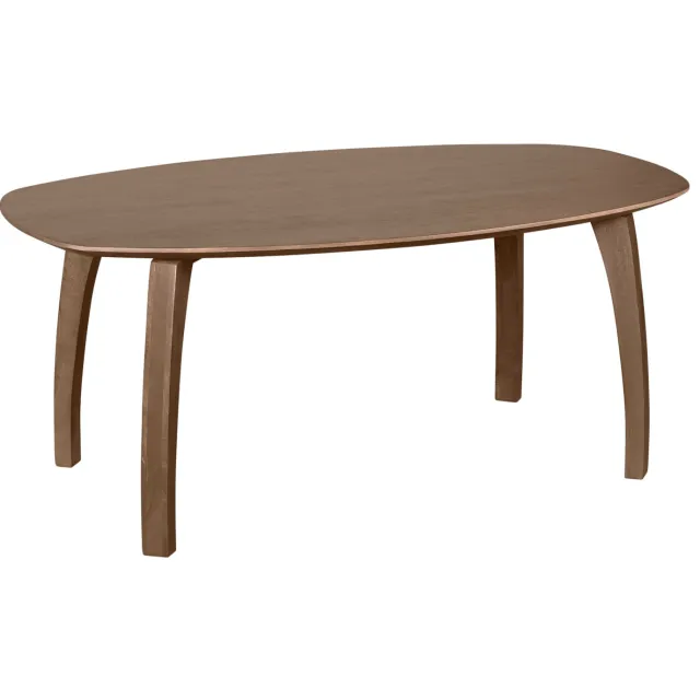 Lewis & Loft Eettafel Luna - FSC gecertificeerd mangohout - Deens ovaal - 180 x 100 cm - Bruin