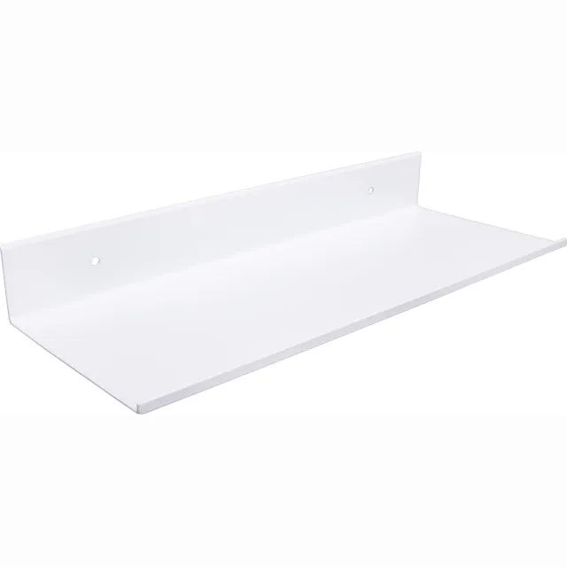 QUVIO Wandplank - Muurplank - Planchet - Wandrekje - Wandplankje - Wandrek - Zwevend - Industrieel - Metaal - 30 cm - Wit