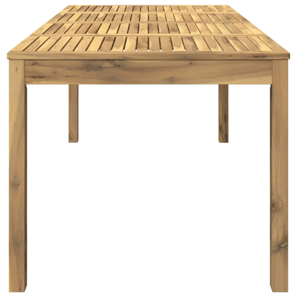 vidaXL Tuindiner tafel LAREN Witgewassen 180 x 88,5 x 75 cm, foto 4