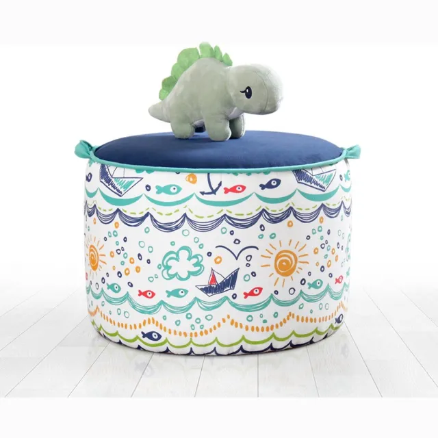 Skye Decor , Kinderoorfauteuil, Lodie v3 - Multicolor, Microvezel, Meerkleurig, 44 x 32 cm Blauw