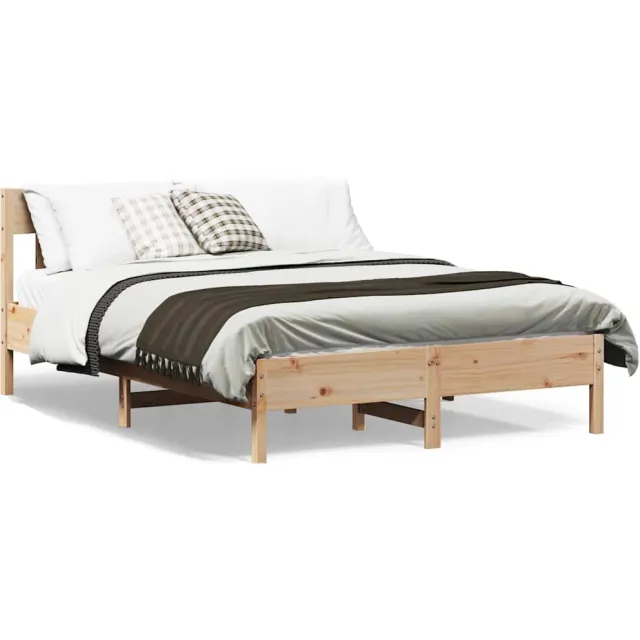 vidaXL Bedframe zonder matras massief grenenhout 120x200 cm bruin