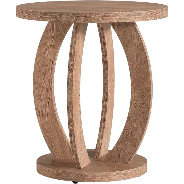 Marqs bijzettafel - Tafel - Hout - Ø 50 cm - Bruin