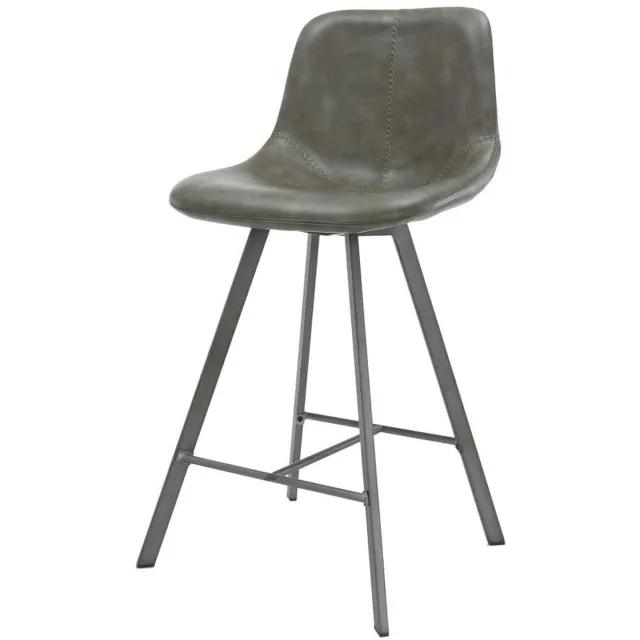 Giga Living Giga Meubel Barstoel Zig-Zag - Taupe Kunstleer - Set van 2