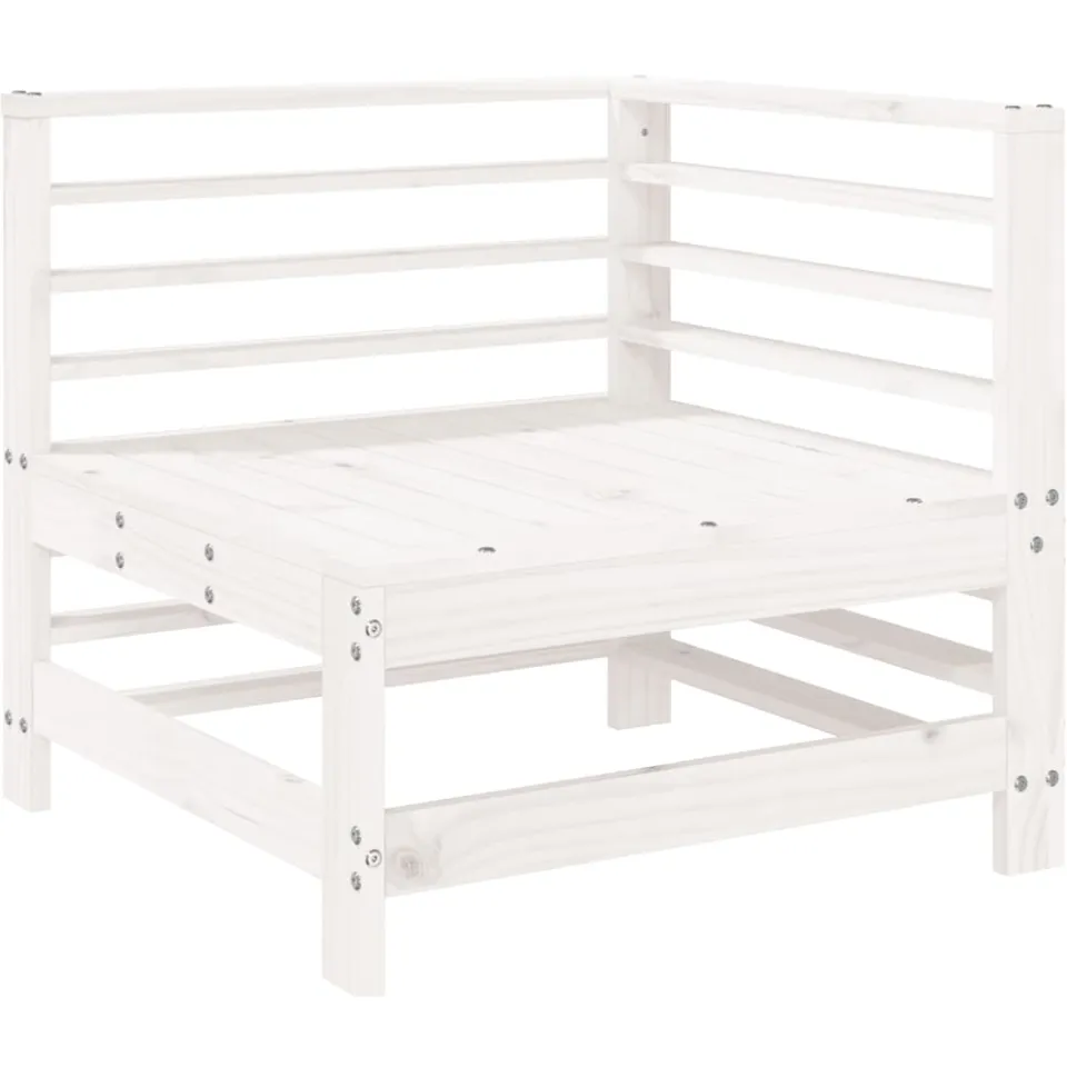 vidaXL 7-delige Loungeset massief grenenhout wit