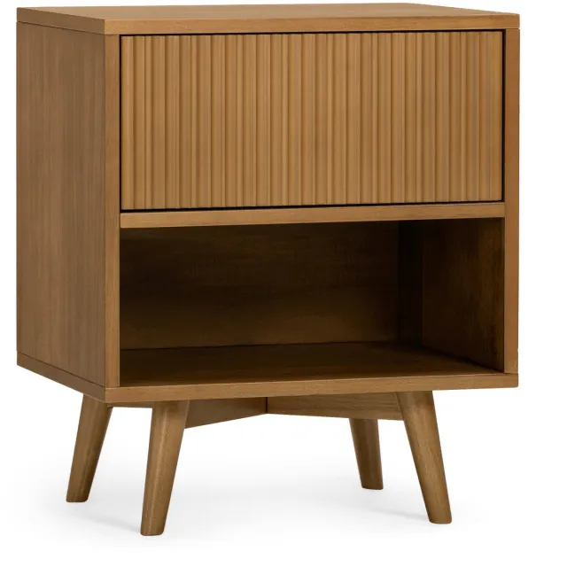 Teamson Home Tremolo Nachtkastje - Slaapkamer Opbergruimte - 51 cm Breed - Natuurlijk Bruin