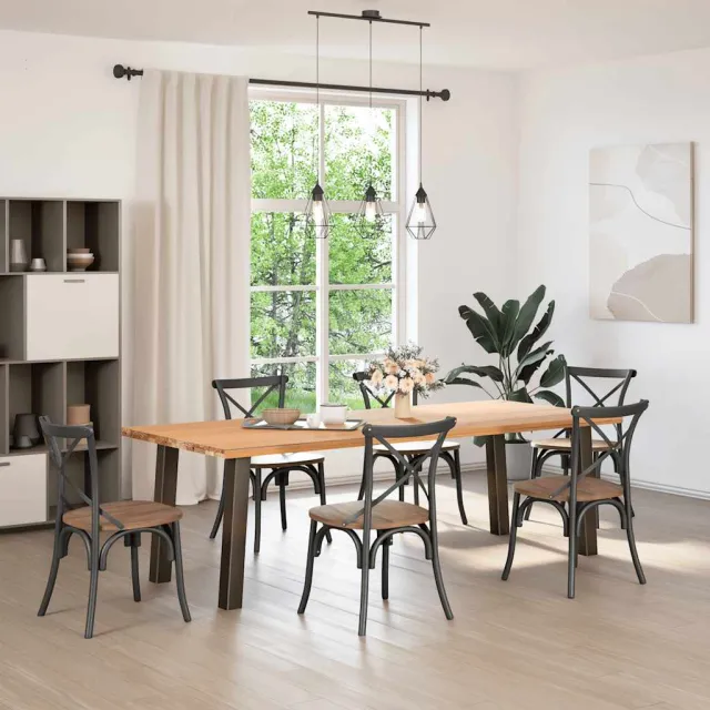 vidaXL Console tafelpoten 4 st 72 cm staal naturel Bruin