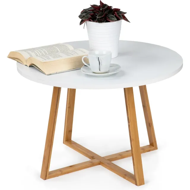 Viking Choice Houten salontafel wit - 60cmx40 cm