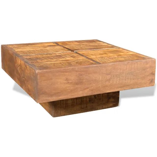 vidaXL Salontafel vierkant massief mangohout bruin