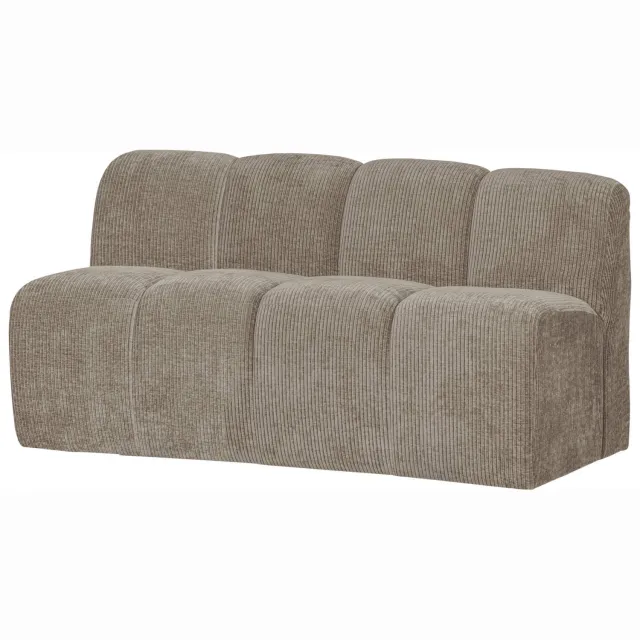 WOOOD Mojo eetbankje met rugleuning bruin dark sand
