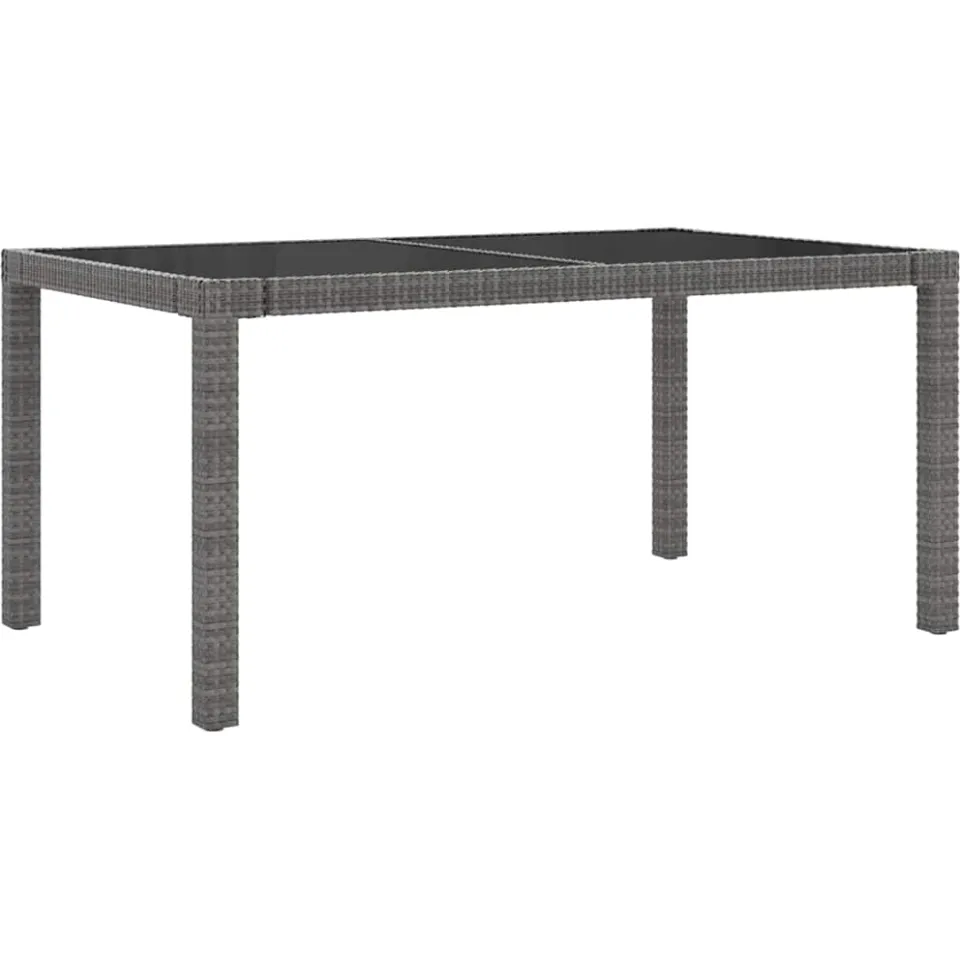 vidaXL 5-delige Tuinset met kussens poly rattan grijs, foto 4
