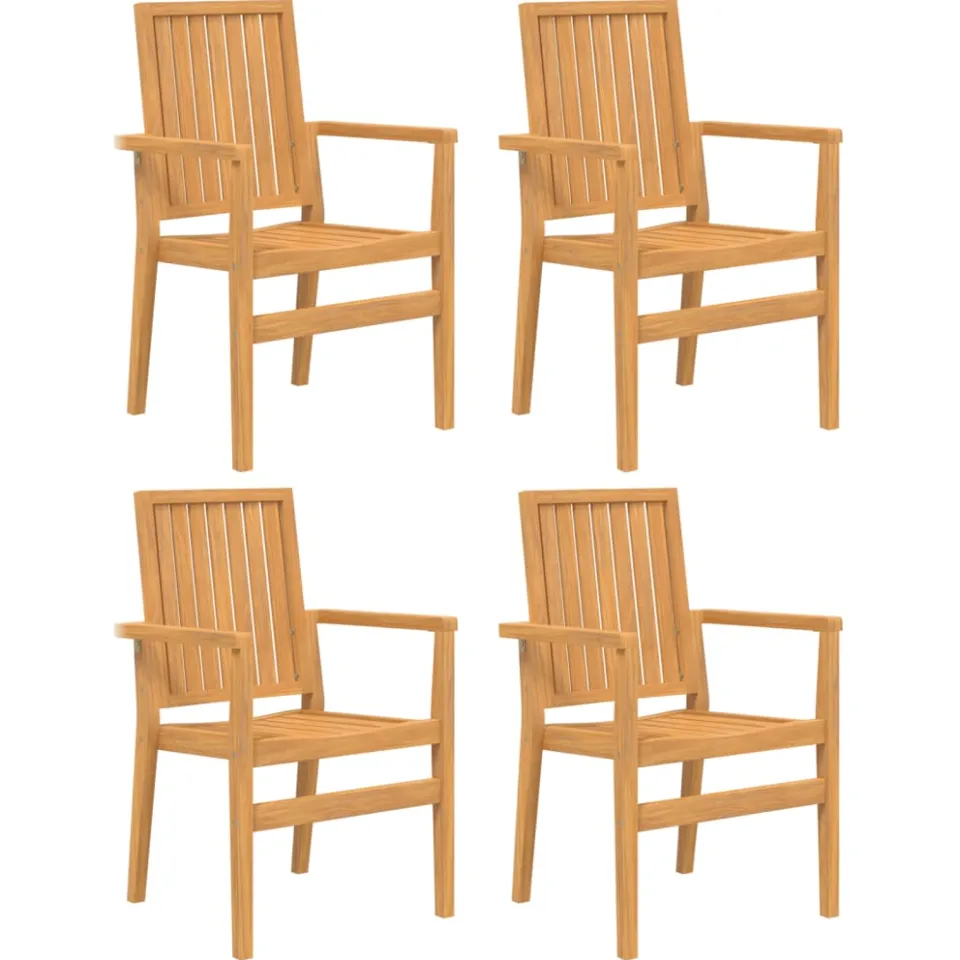 vidaXL 5-delige Tuinset massief teakhout Bruin
