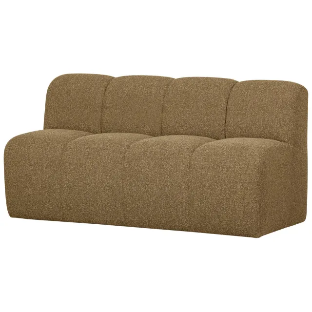 WOOOD Mojo eetbankje met rugleuning khaki yellow/brown melange