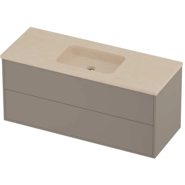 Proline Rollo Badmeubelset Hardsteen Elegant Voor Grepen 120x46x54 cm Sand Stone Clay Beige
